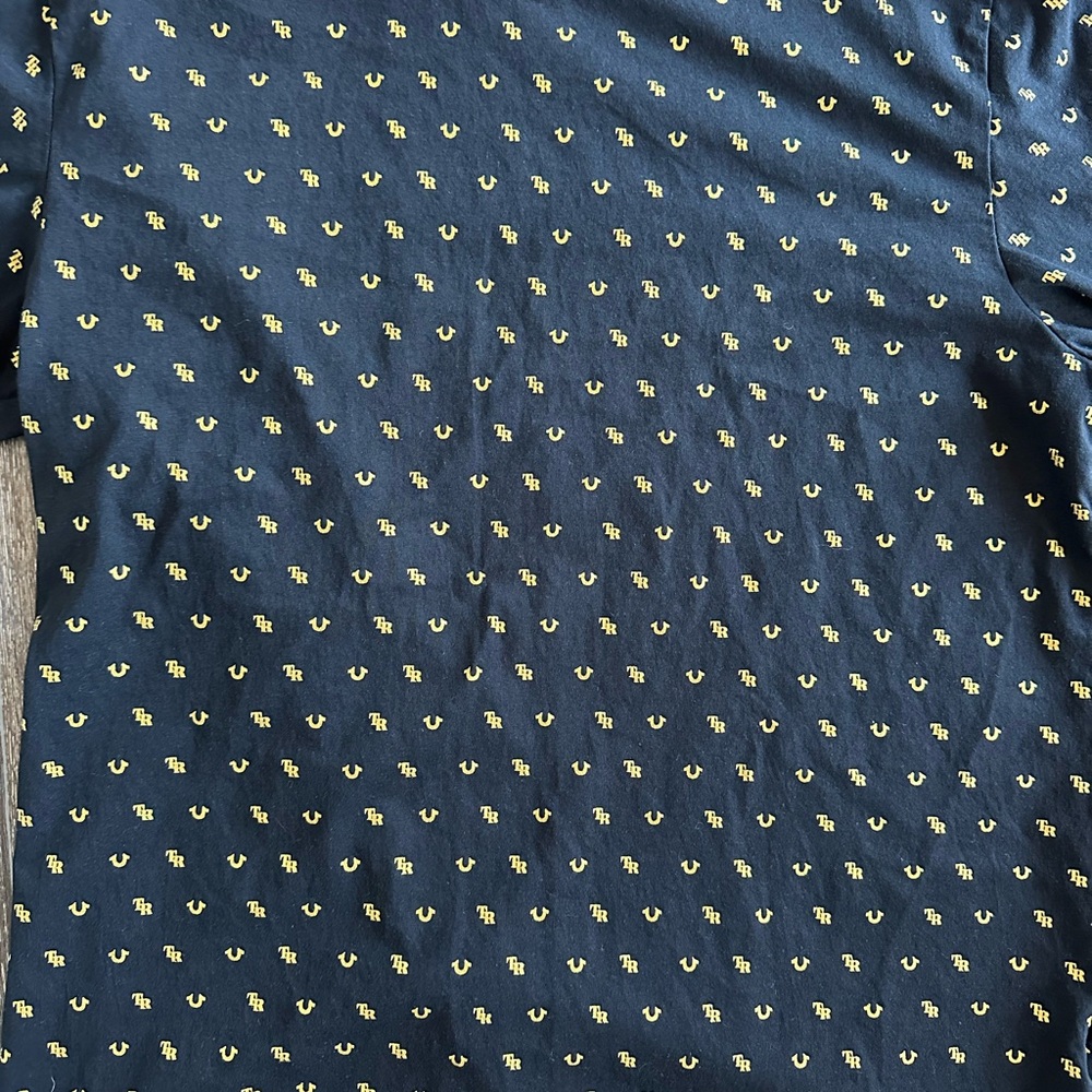 True Religion Black T-Shirt with Gold Accents - Picture 3 of 4
